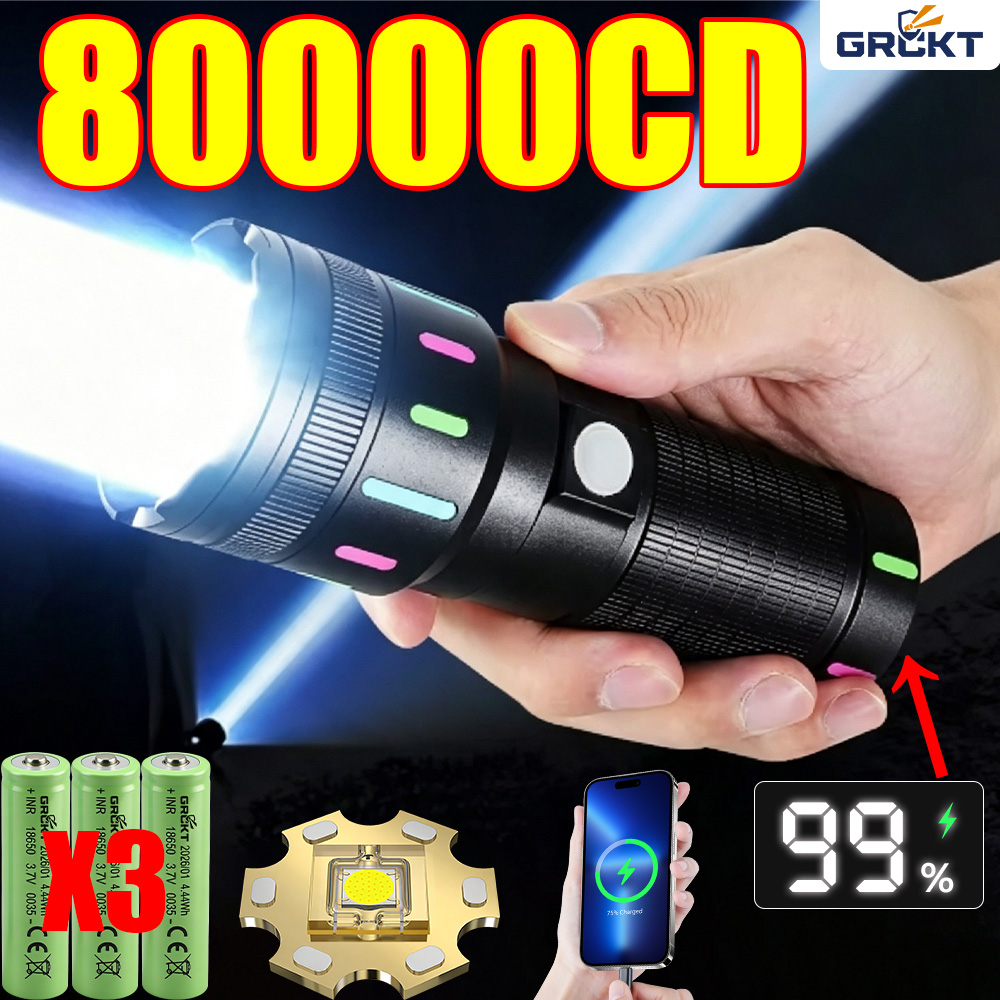 80000CD Most Powerful LED Flas - đánh giá và giá Fishing Light